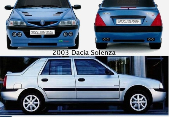 Dacia Solenza (2003) (Дачиа Соленза (2003)) - чертежи (рисунки) автомобиля